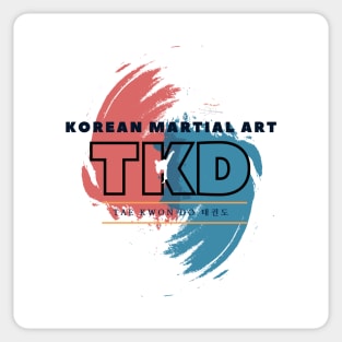 Tae Kwon Do/ Korean martial art with Korean letters Sticker